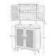 preview thumbnail 5 of 28, Woodland Multifunctional Rattan-Accented 2-Door Storage Stackable Buffet Cabinet with Solid and Wood Frame by HULALA HOME