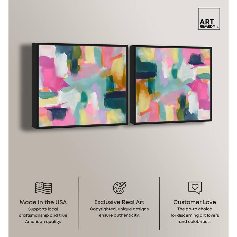 Pastel Poppies Canvas by Art Remedy
