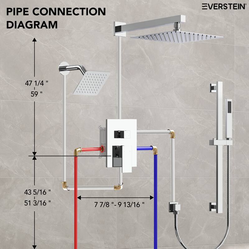 Dual Shower Head System with 10" High Pressure Handheld Spray And Slide Bar