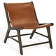 preview thumbnail 13 of 37, SAFAVIEH COUTURE Alanarose Leather Accent Chair - 26"W x 33"D x 33"H
