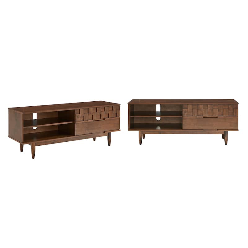 Bardolino Mid-Century Wood 2-Drawer TV Stand - 59-Inch