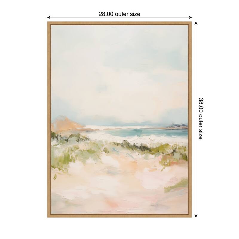 Kate and Laurel Tranquil Landscape III expansion by Amy Lighthall Framed Canvas Wall Art Print