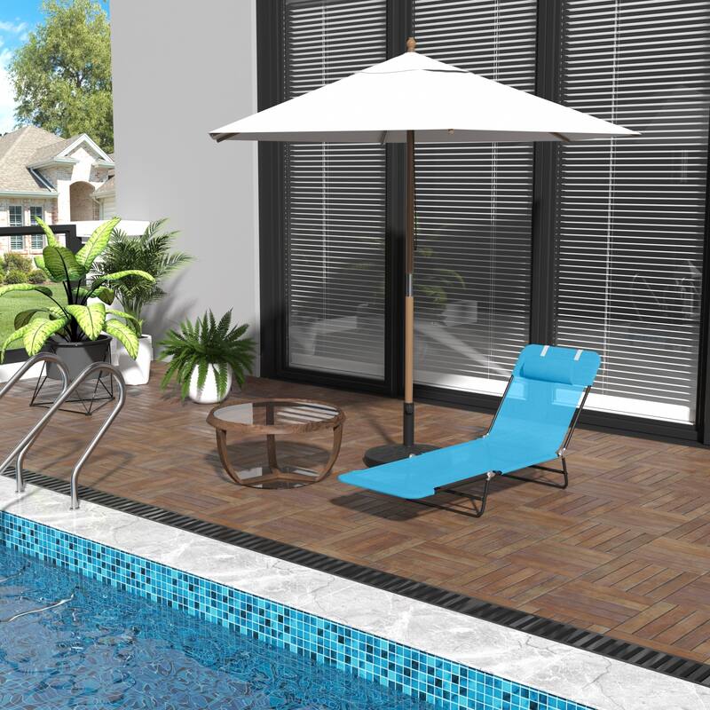Sunbed Folding Recliner with Headrest