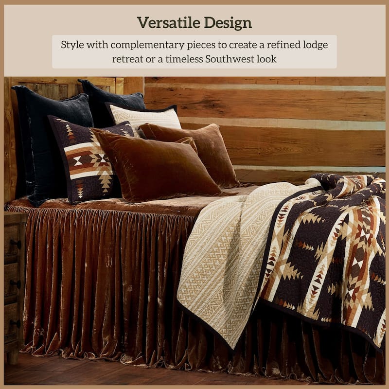 Paseo Road Yosemite Southwestern Aztec Bedding 3 Piece Reversible Quilt Set with Pillow Shams