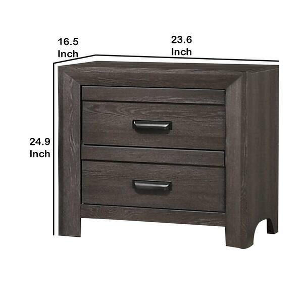 Shop Wooden Nightstand With 2 Spacious Storage Drawers Brown Overstock 31984782