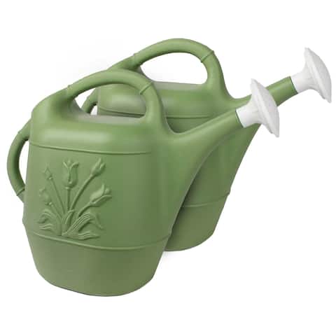 Union Products Plants & Garden 2 Gal Plastic Watering Can, Sage Green, 2 Ct - .75
