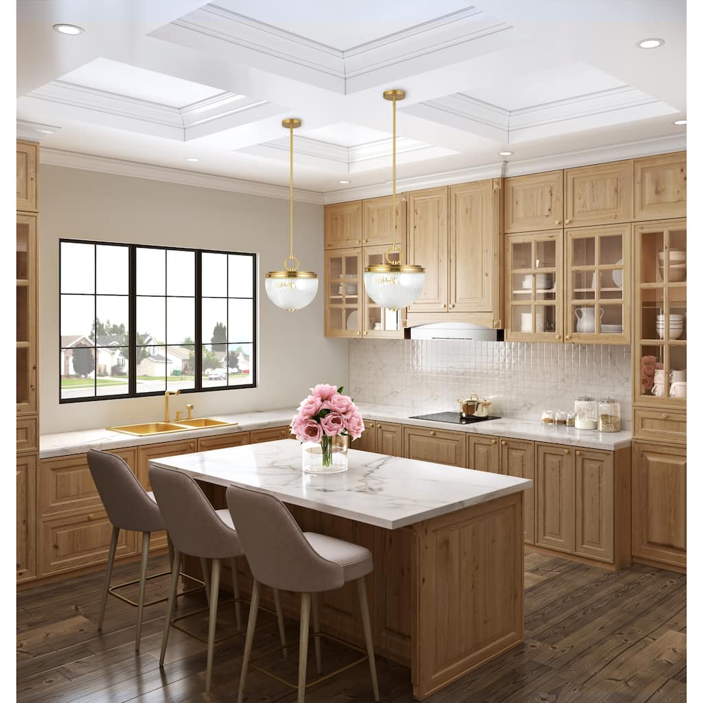 Artcraft Myla 2-Light Pendant - Vintage Brass