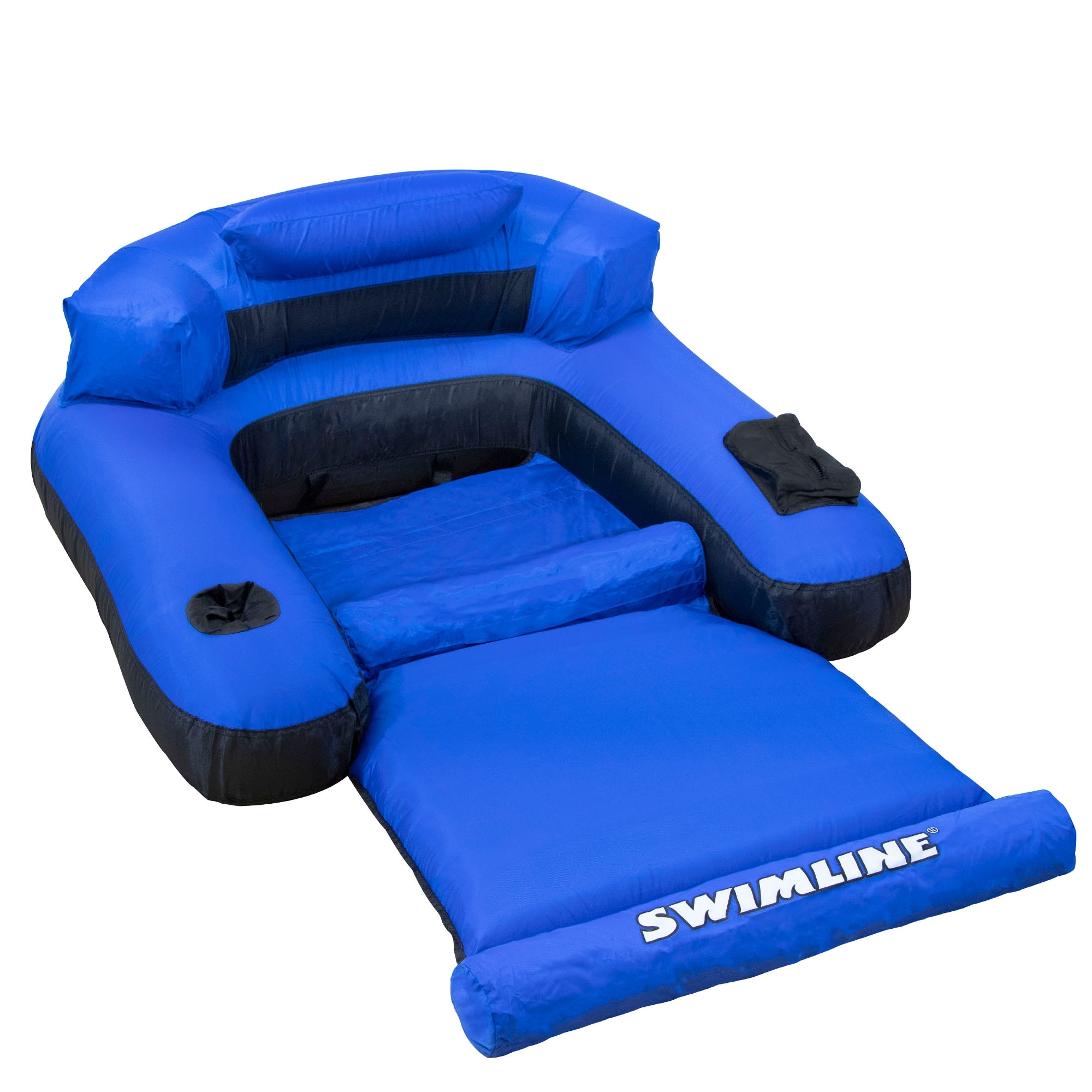 Shop 55 Inflatable Blue And Black Ultimate Floating Swimming Pool
