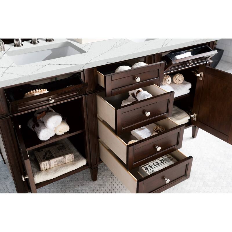 James Martin Vanities Brittany 60" Double Vanity, Burnished Mahogany