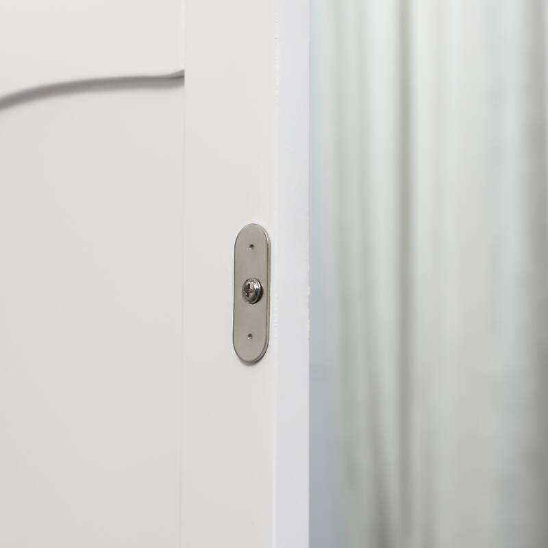 White-Grey MDF Tall Bathroom Cabinet with Drawer, Shelves and Anti-Tip - 13.5" W x 11.75" D x 64.25" H
