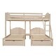 preview thumbnail 12 of 38, Full Over Twin & Twin Triple Bunk Bed with Drawers