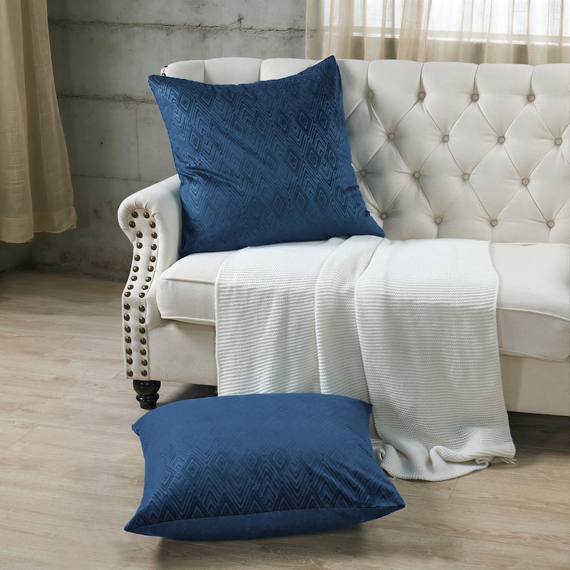 Tonopah Ikat Velvet Throw Pillow Cover Set, NO INSERT