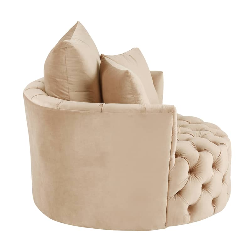Cavinder Tufted Accent Swivel Chair