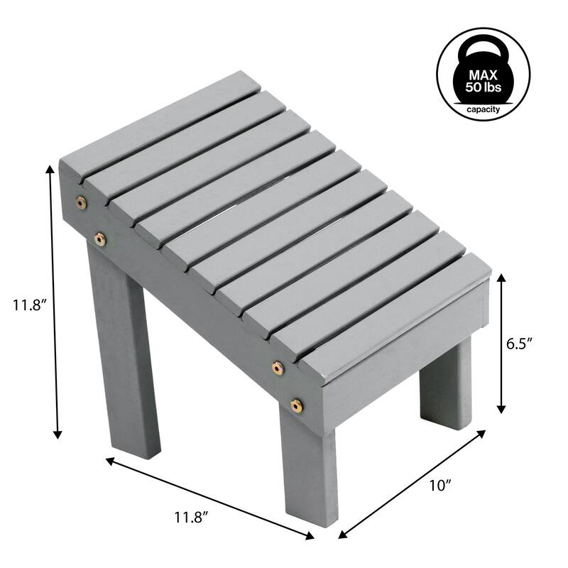 Saru 11.8" Traditional Classic Solid Acacia Wood Shower Shaving Foot Stool, By JONATHAN Y