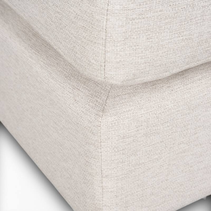 Halston Small Ottoman Oatmeal Performance Fabric - 38.98 x26.77 x17.91
