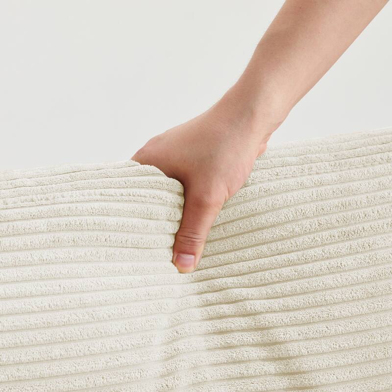 Corduroy Widened Single Sofa Chair, A Extra Lumbar Pillow