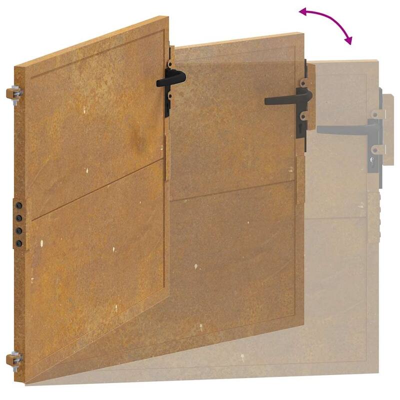 vidaXL Garden Gate Corten Steel