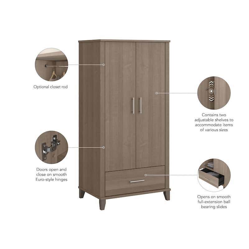 Somerset Large Armoire Cabinet by Bush Furniture