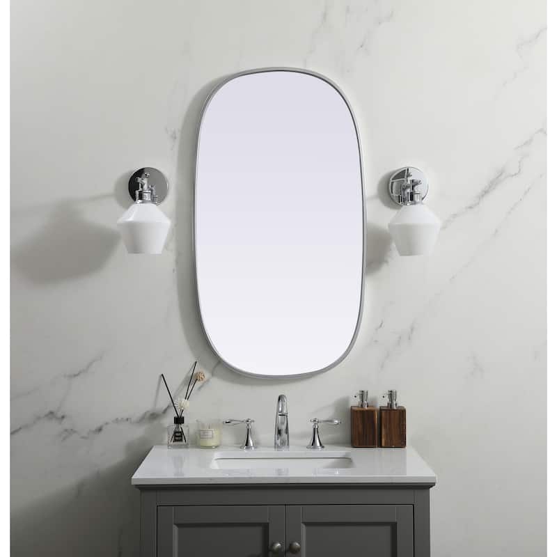 Elegant Lighting MR2B2036 Brynn 20" W x 36" H Modern Oval Bathroom
