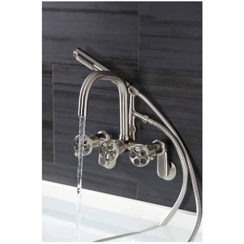 Kingston Brass AE845.RKX Webb Wall Mounted Tub Filler with Built-In