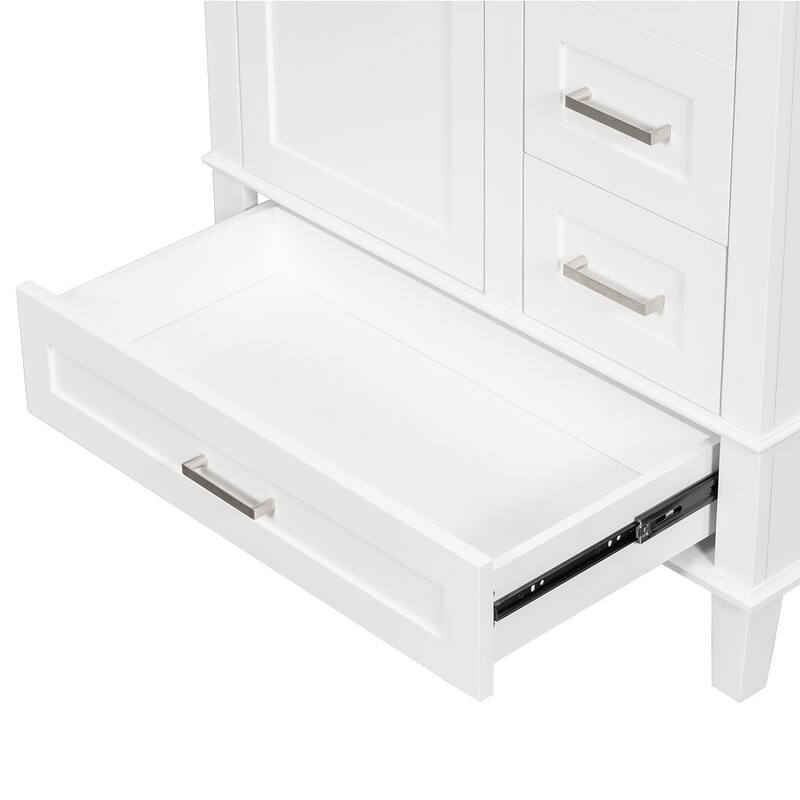 30" Elegantly Modern Bathroom Vanity with Sink Combo Set and 1 Soft Closing Door and 3 Drawers