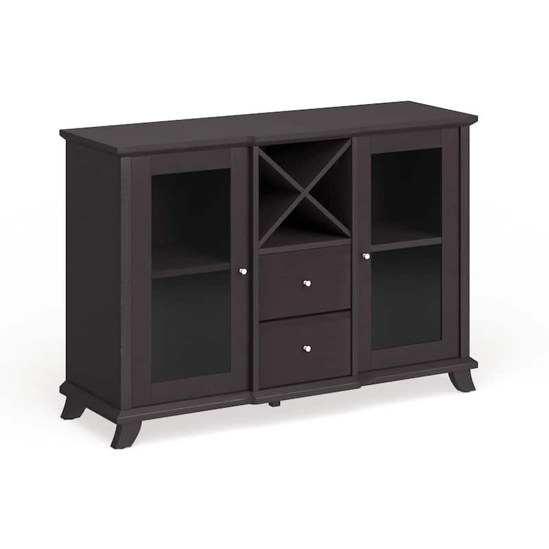 Furniture of America Zula Contemporary Brown 47-inch 4-shelf Dining Buffet - Cappuccino