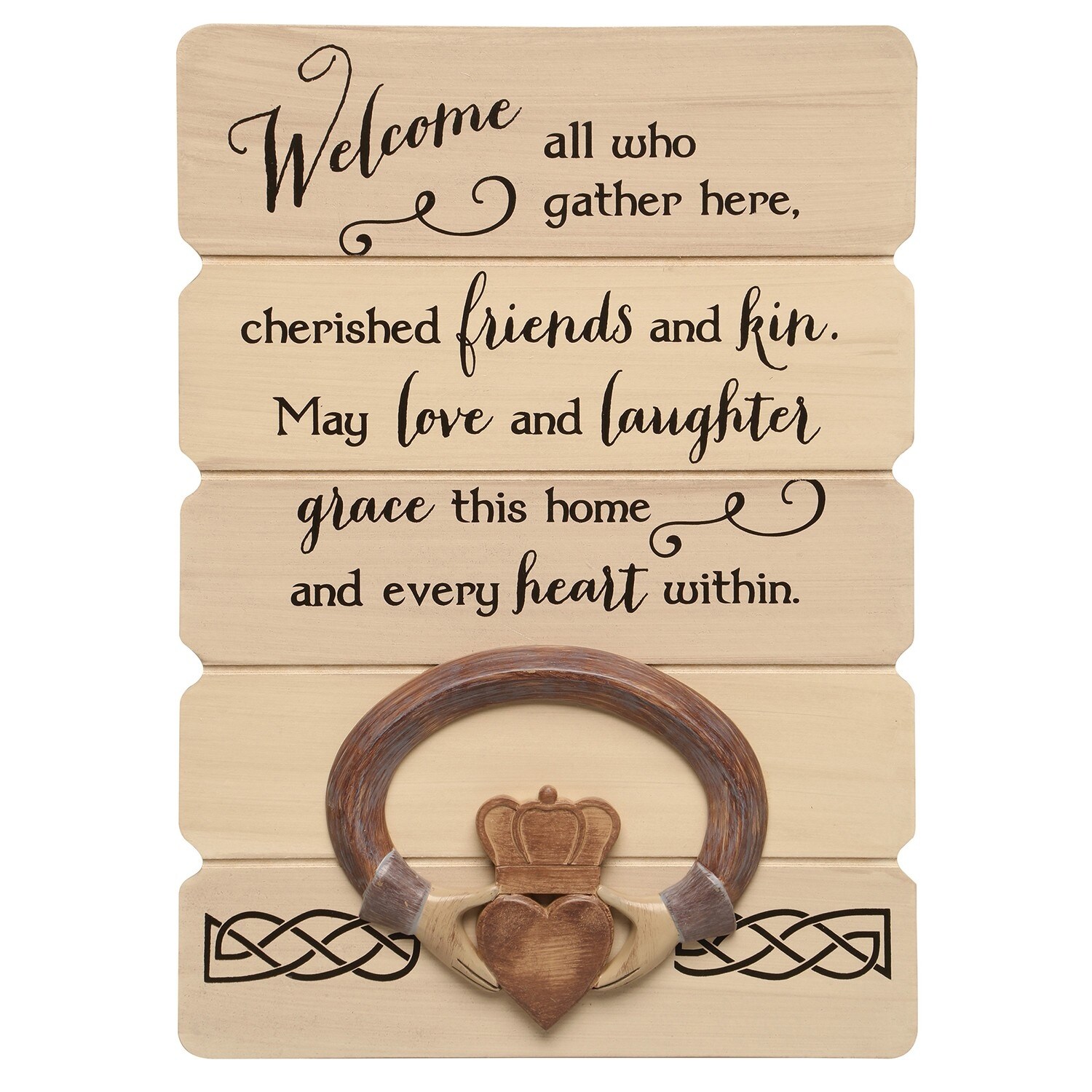 Abbey And Ca Gift Claddagh Irish Blessing Wall Sign Decorative Wood Plaque Beige Overstock 31947963