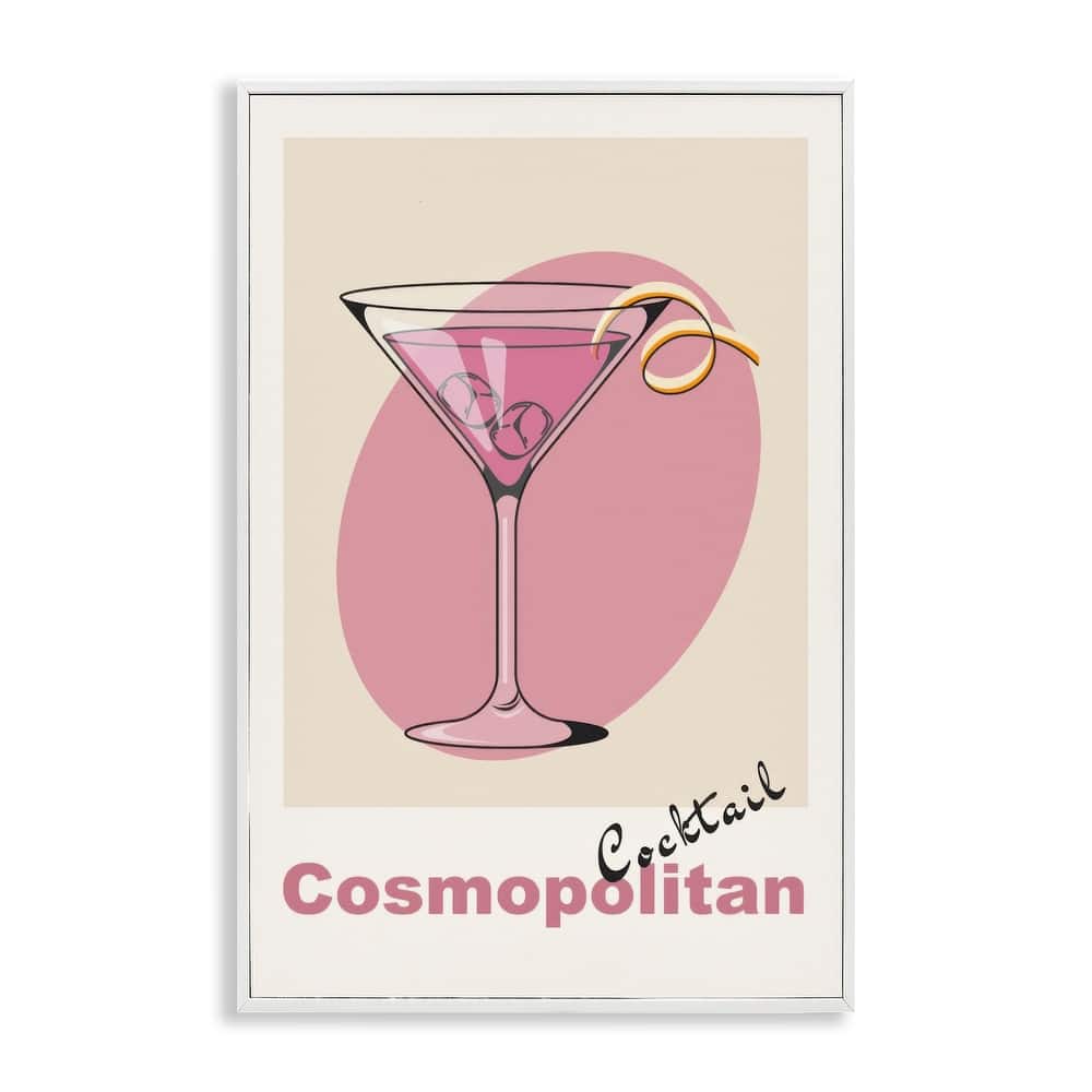 Stupell Vintage Cosmo Cocktail Framed Giclee Art Design By LSR Design Studio