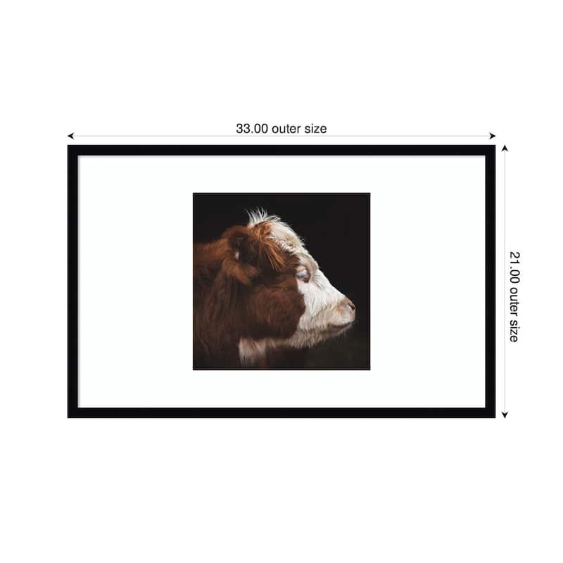 Kate and Laurel Cow Profile by Emiko and Mark Franzen F2 Images Framed Wall Art Print