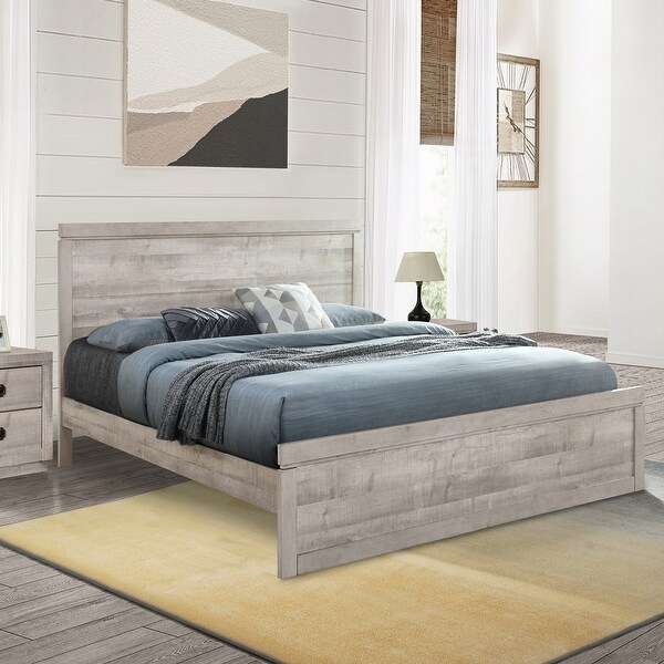 Farmhouse style king bed discount