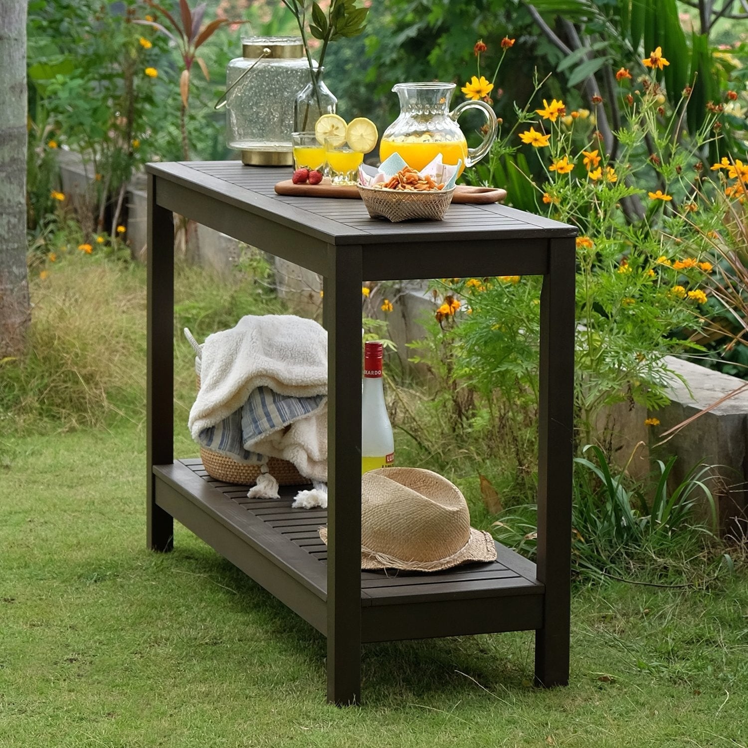 Cambridge Casual Surfside Wood Outdoor Console Table - On Sale