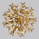 preview thumbnail 16 of 16, Antique Gold Butterfly Bowl 4-Light Semi Flush Mount Ceiling Light - 17.7"W x 10.4"H