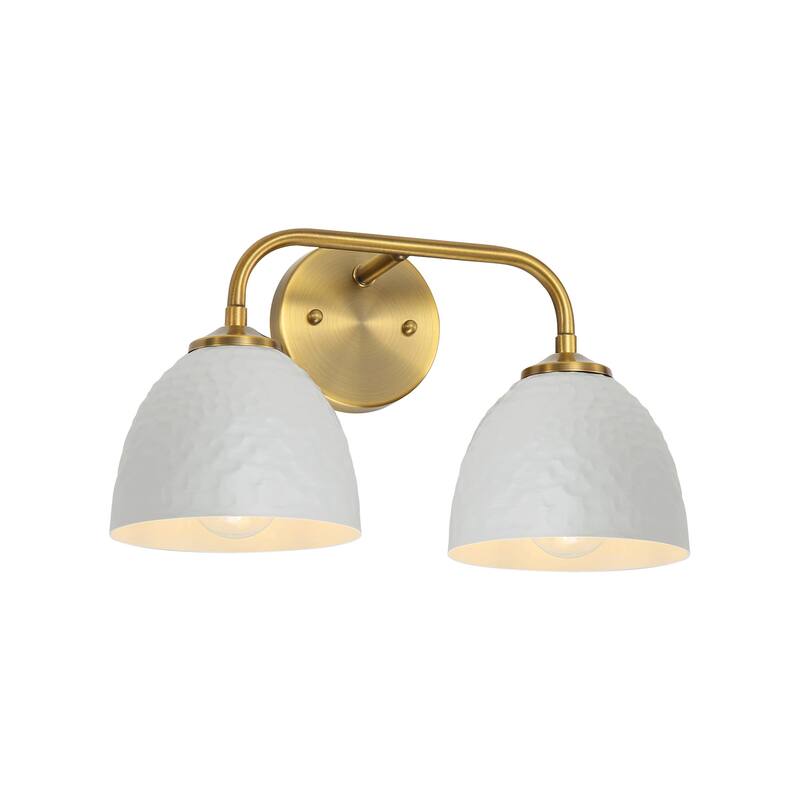 Golden Lighting 6950-BA2 MBS Shepard 2 Light 16" Wide Vanity Light - Modern Brass / Matte White