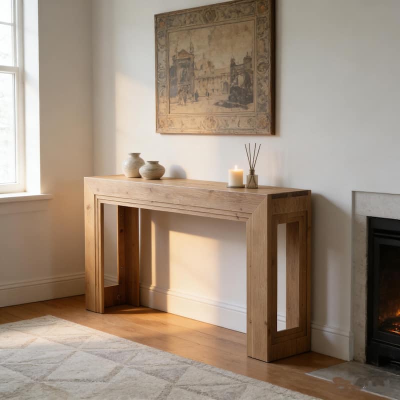 63" Wood Entryway Table For Entrance ,Living Room