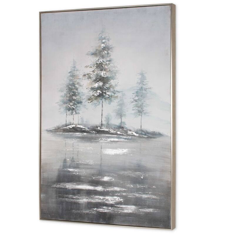 Mystic Woods Hand Painted Canvas - Plastic - 41 x 61 - Silver