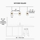 preview thumbnail 8 of 7, Modern Black Gold 1-Light Metal Pendant Lights Farmhouse Kitchen Island Light for Dining Room