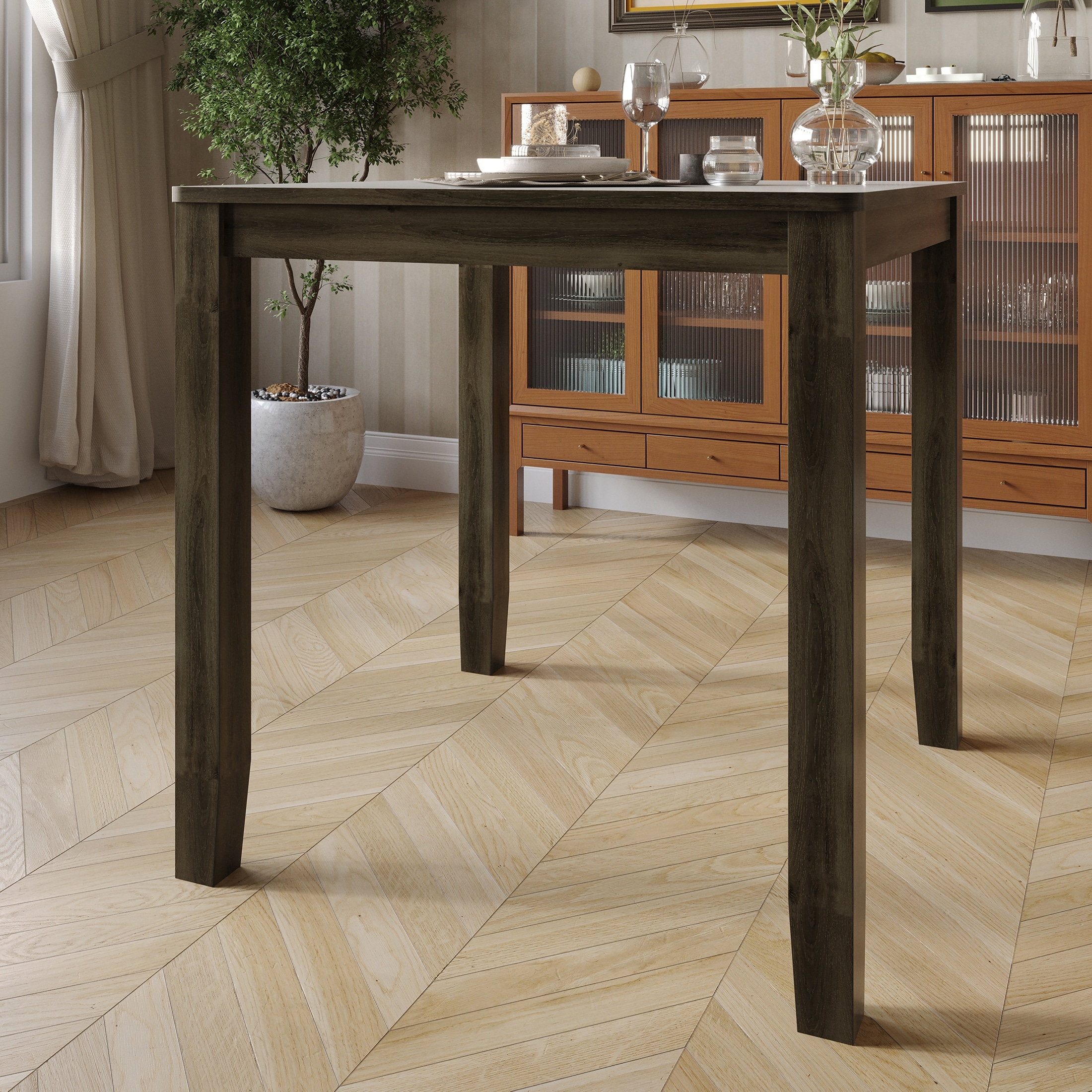 CraftPorch Simple Classy Square Counter Height Dining Table