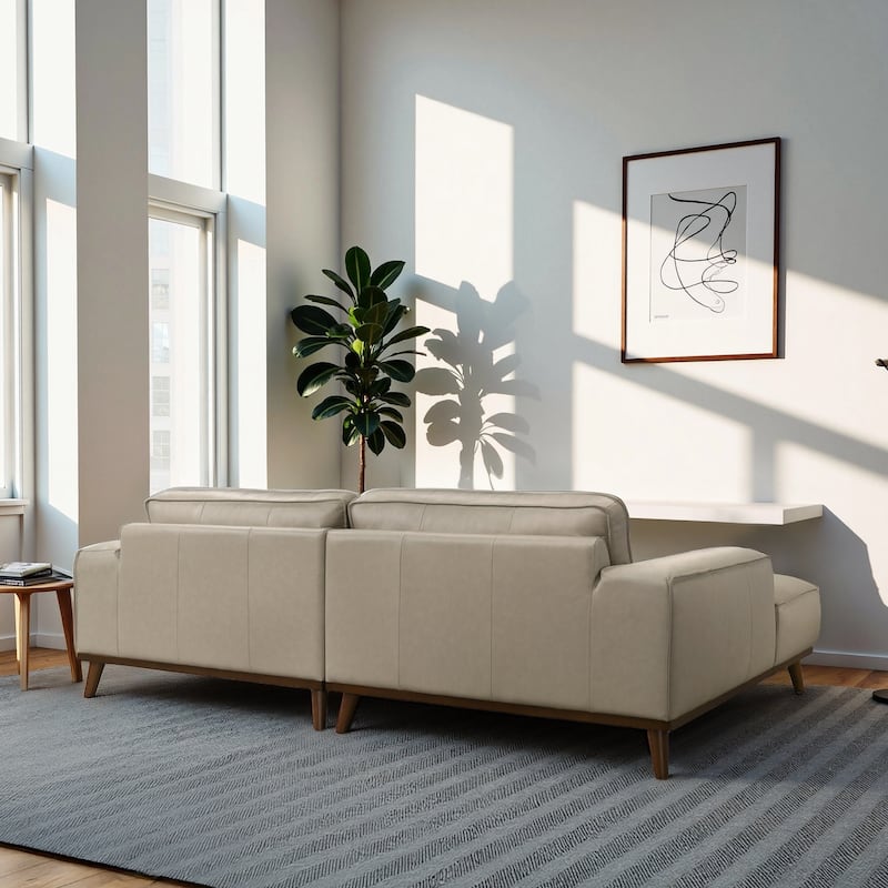 Dayton Genuine Leather Sectional with Chaise