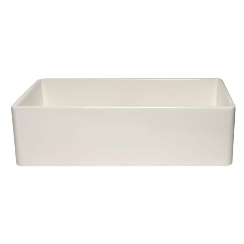 ALFI brand AB536-W White 36" Smooth Apron Single Bowl Fireclay Farm Sink