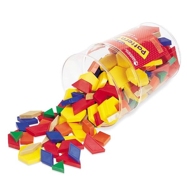 slide 2 of 2, Plastic Pattern Blocks, 1 cm, 250/pkg