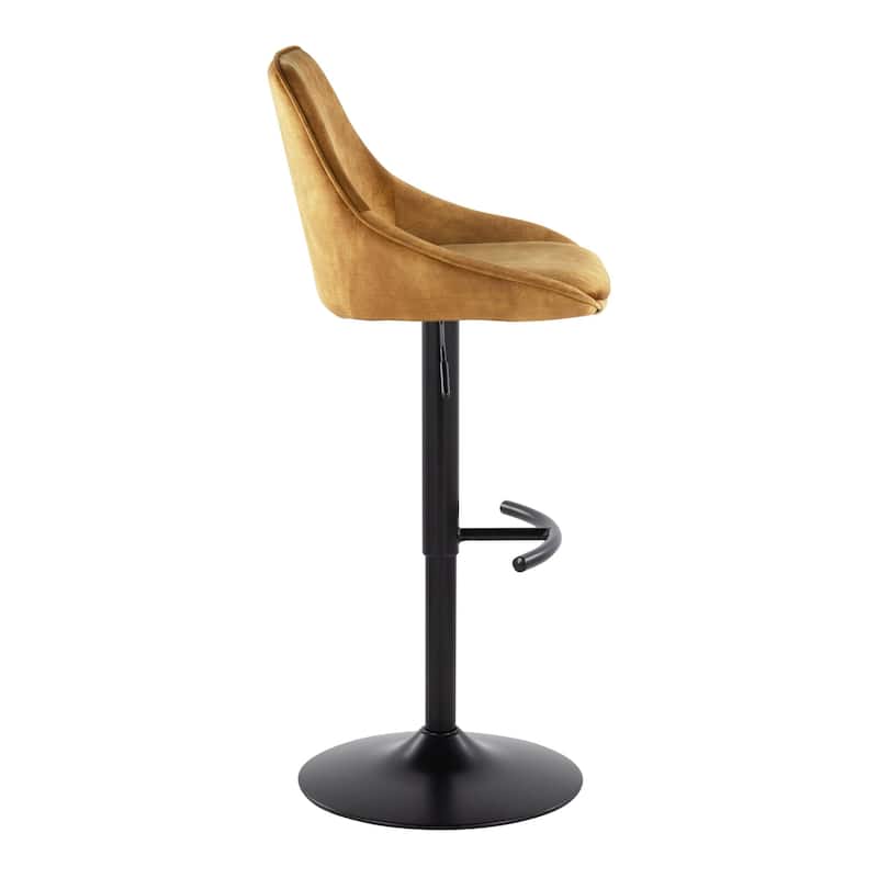 Silver Orchid Alba Adjustable Bar Stool with Rounded T Footrest (Set of 2)