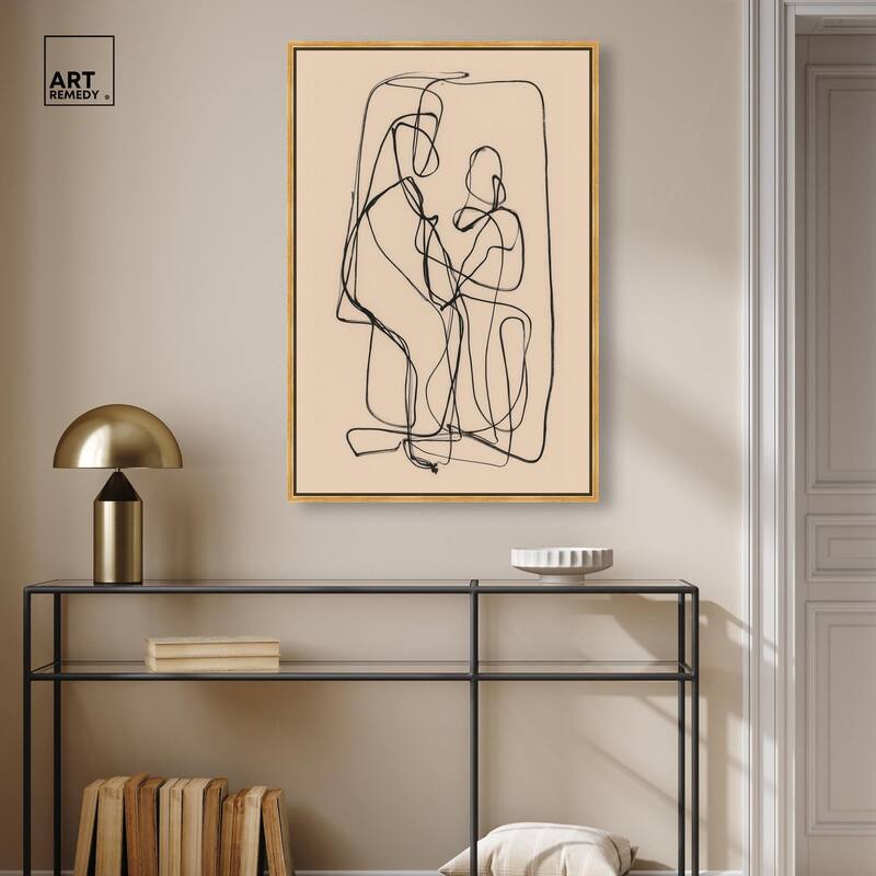 Embrace of Lines II Canvas by Art Remedy