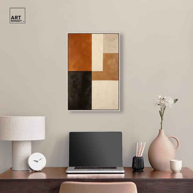 Tonal Grid II Canvas by Art Remedy