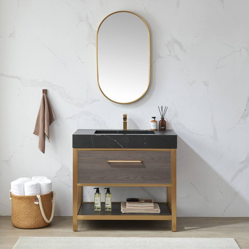 Miajadas Oval Aluminum Framed Wall Mount Mirror