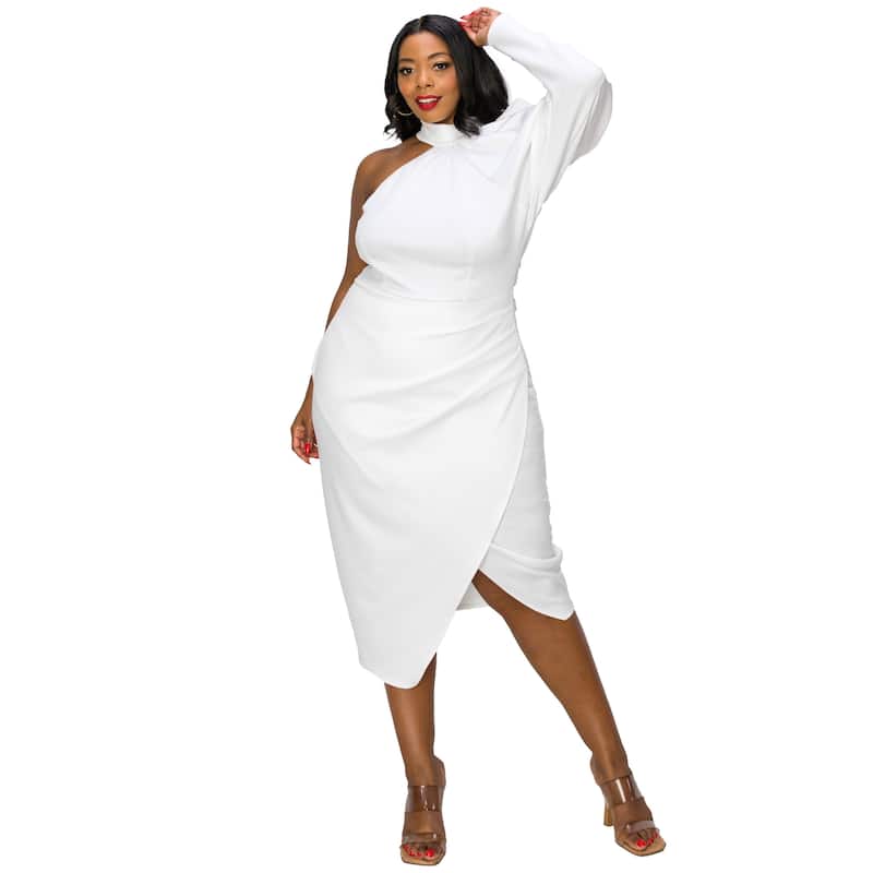 L I V D Women's Plus Size GiGi Dress - Ivory - 3X
