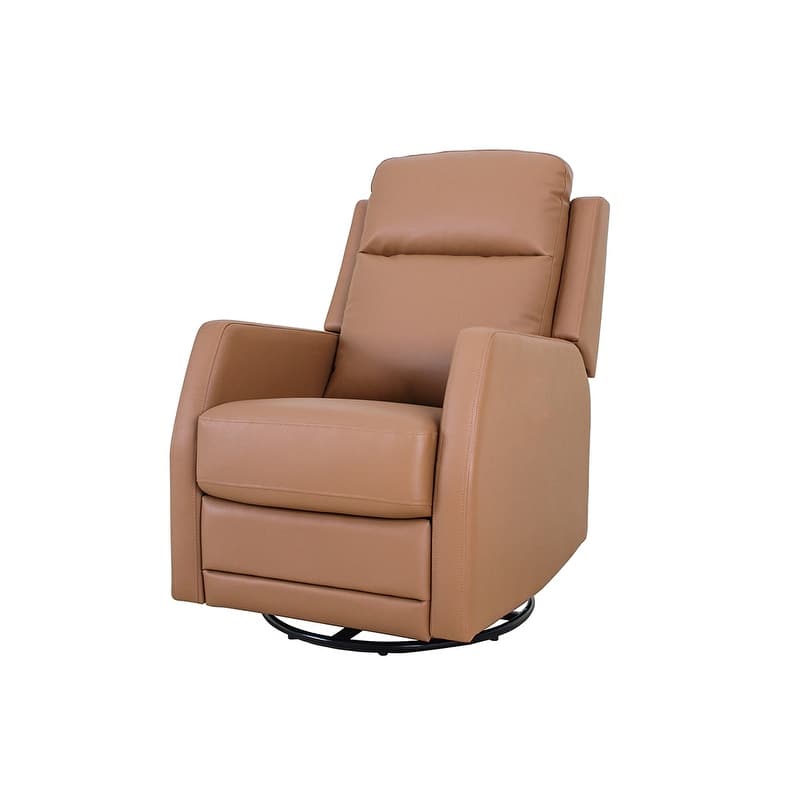Esteban Modern Faux Leather Manual Rocking Swivel Recliner with Wingback