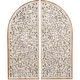 preview thumbnail 18 of 22, Brown Wooden Handmade Arched Floral Wall Decor with Intricate Carvings (Set of 2) Brown - 19"W, 48"H