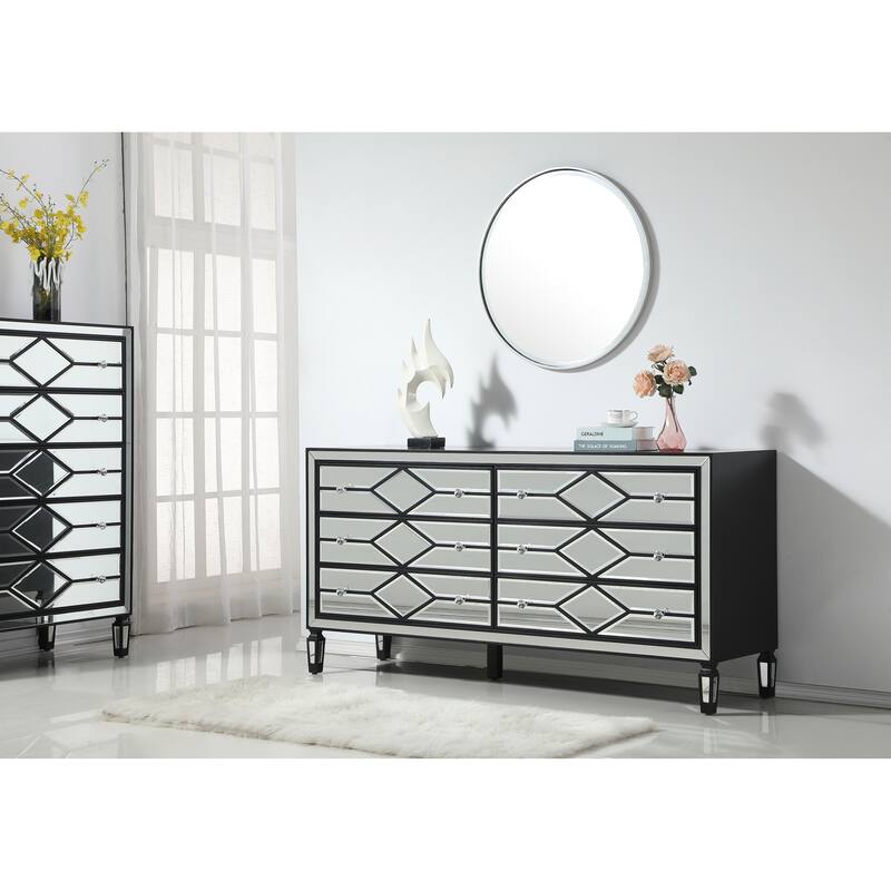 6 Drawer 64" Double Dresser