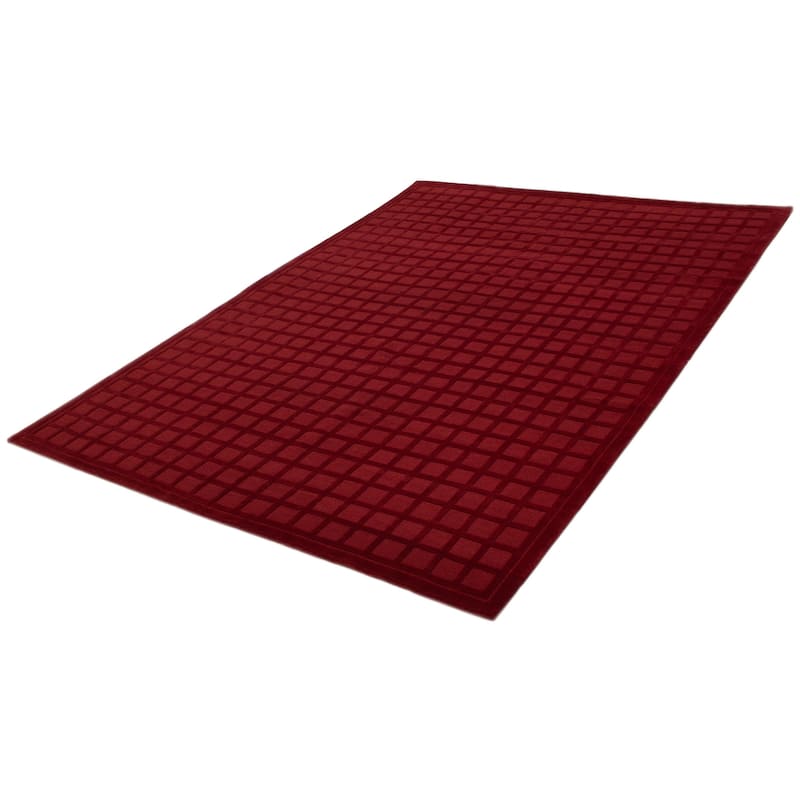 ECARPETGALLERY Hand-knotted Kathmandu Burgundy Wool Rug - 10'0 x 14'0