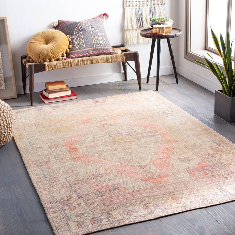 Livabliss Shamine Traditional Handmade Area Rug - Tan - 2'6" x 4'